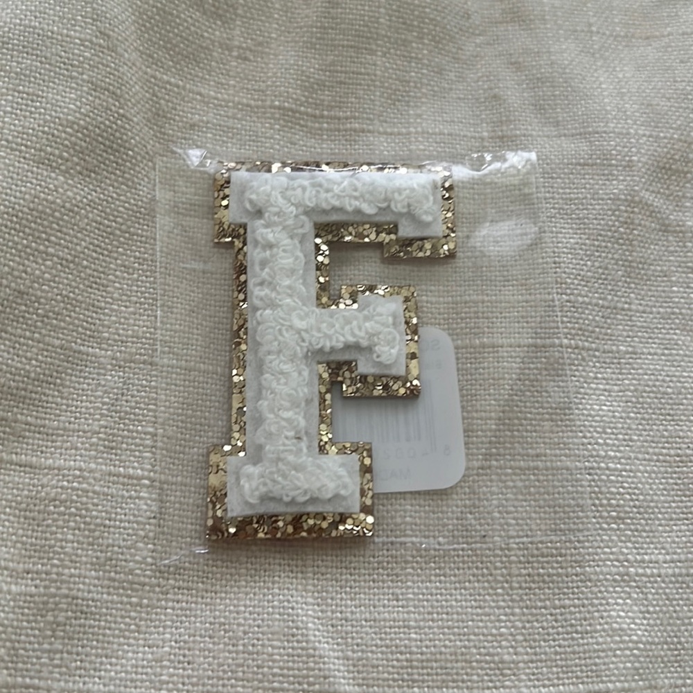 Stoney Clover Lane - Blanc Varsity Letter Patch - F